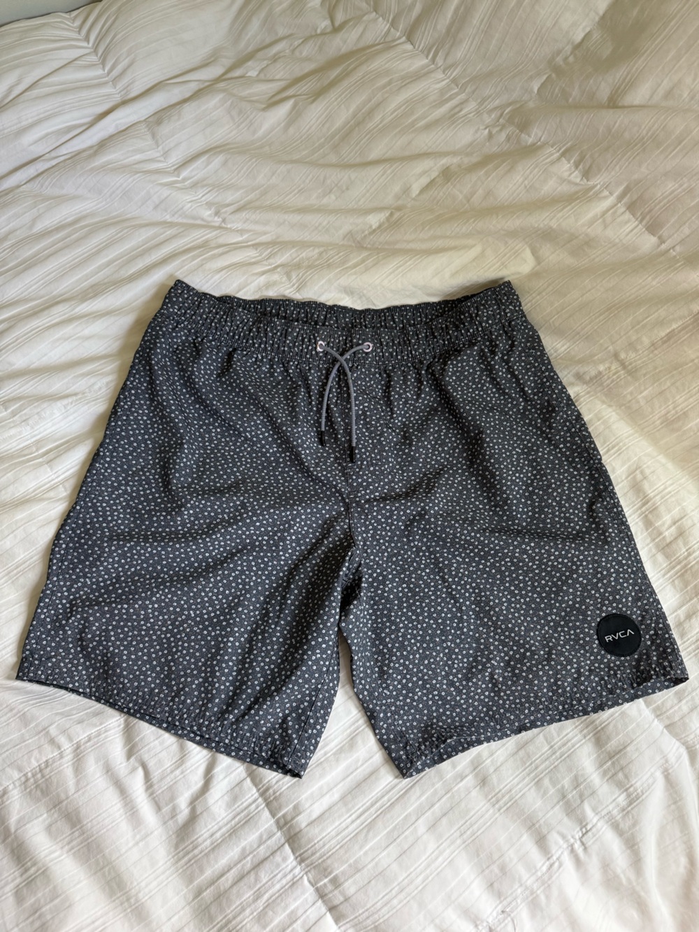 RVCA Black Micro Dot Elastic-Waist Women's Shorts